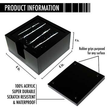 Cokester Funny Coasters for Drinks - 4 Pcs Gift Set