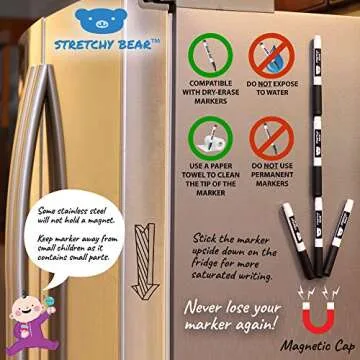 Colorful Baby Bottle Labels for Daycare, 6 Pack