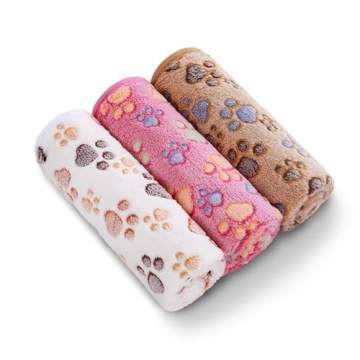 Soft Fluffy Pet Blankets 3 Pack for Dogs Cats