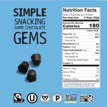 Hu Variety Gems 3 Pack | Snacking Chocolate Chips, Organic, Paleo | Great for Baking & Snacking, Non GMO, Kosher Chocolate | 3.5oz Each
