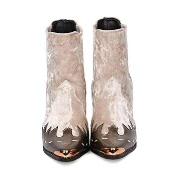 Cape Robbin Vegan Cowboy Booties with Flame Pattern