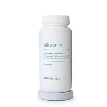 Solv Wellness Ellura Clinically Proven Cranberry Supplement: Get Ahead of UTIs with 36mg of 100% Bioavailable PAC, 90 Capsules