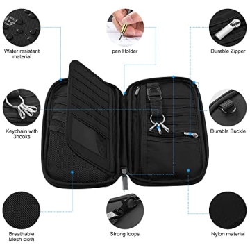 RFID Blocking Passport Wallet Family Travel Organizer