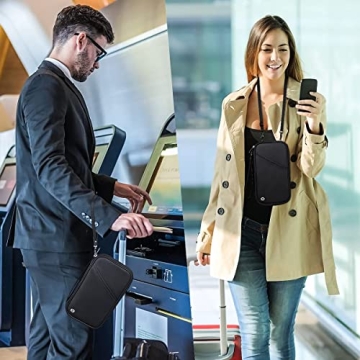 RFID Blocking Passport Wallet Family Travel Organizer