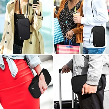 RFID Blocking Passport Wallet Family Travel Organizer