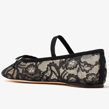 Shop AMINUGAL Black Mesh Ballet Flats for Women Comfort