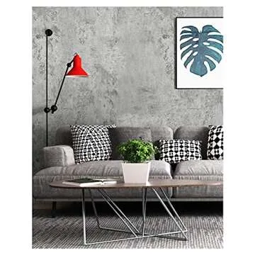 TJLMCORP 40×300CM Concrete Wallpaper Grey Peel and Stick Wallpaper Limewash Wallpaper Cement Wallpaper 15.7inch x118 inch (color2)