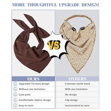 AWAYTR Stylish Hair Bandanas for Women - Tie-Back Scarf