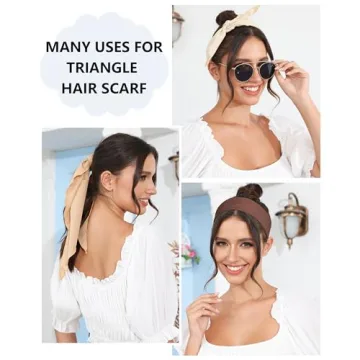 AWAYTR Stylish Hair Bandanas for Women - Tie-Back Scarf