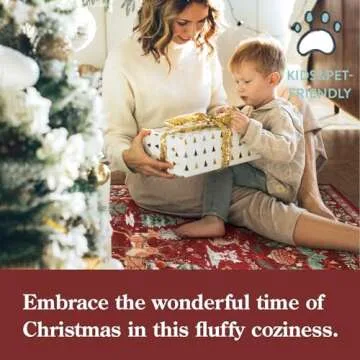 Lahome Indoor Christmas Rug 2x3 Small Kitchen Bathroom Rugs for Entryway,Washable Soft Non-Slip Christmas Tree Santa Claus Area Rug,Door Mat for Winter Living Room Bedroom Holiday Decor(2x3,Red)