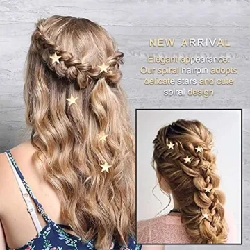 Charming Gold Star Hair Spirals - Perfect for All Occasions