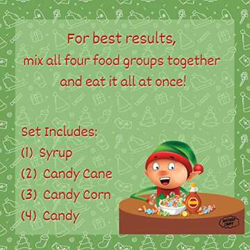 Elf Food Groups Candy Set for Fun Holiday Stocking Stuffers