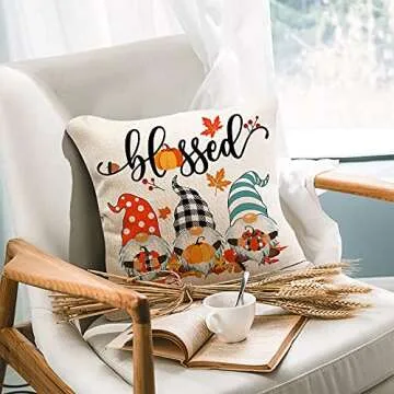 Hexagram Fall Pillow Covers for Seasonal Decor