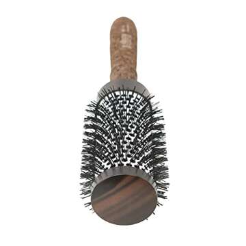 Ibiza Hair Ceramic Round Brush (CC4-63mm) | Carbon Fiber/Nylon Bristles with Ergonomic Cork Handle |...