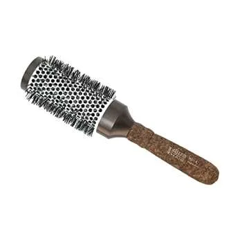 Ibiza Hair Ceramic Round Brush (CC4-63mm) | Carbon Fiber/Nylon Bristles with Ergonomic Cork Handle | Heat Resistant Ionic Design to Reduce Frizz & Static | Adds Body & Volume