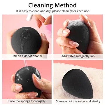 BEAKEY 10 Pcs Vegan Makeup Sponge Set for Flawless Finish