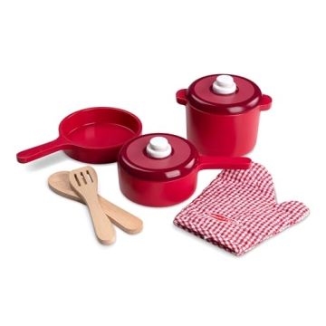 Melissa & Doug Deluxe Wooden Kitchen Accessory Set for Kids