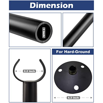 Eazielife 10FT String Light Pole for Outdoor Use