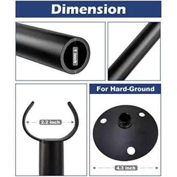 Eazielife 10FT String Light Pole for Outdoor Use