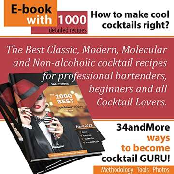 Bartender Kit Ice Bucket 3½qt 17pcs. Premium Cocktail Set Mixology Kit for Bar or Home. Stainless Steel Cocktail Shaker Set. Bartender E-Book, Alcohol Mixer Set for Men, Women. Drink Accessories Tools