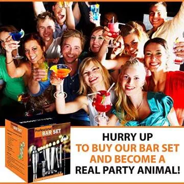 Bartender Kit Ice Bucket 3½qt 17pcs. Premium Cocktail Set Mixology Kit for Bar or Home. Stainless Steel Cocktail Shaker Set. Bartender E-Book, Alcohol Mixer Set for Men, Women. Drink Accessories Tools