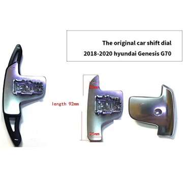 HIBEYO Sports Black CNC Billet Aluminum Steering Wheel Larger Paddle Shifter Extension Covers for Hy...