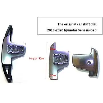HIBEYO Sports Black CNC Billet Aluminum Steering Wheel Larger Paddle Shifter Extension Covers for Hy...