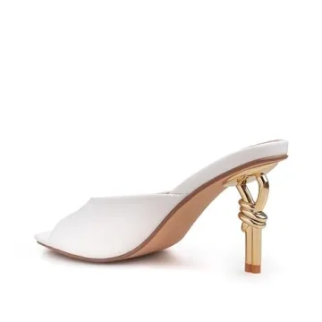 Elegant Privileged Ubah Knot Metal Heel Sandals