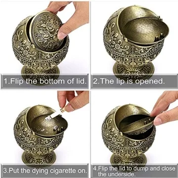 Stylish Honoro Windproof Ashtray for Home and Gifts