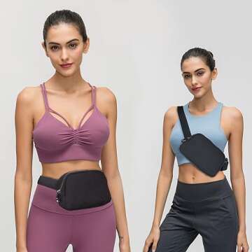 MELCOU Fanny Pack with Anti Theft for Women Men, Unisex Small Crossbody Belt Bag for Traveling Hikin...