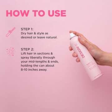 PUFF.ME Volumizing Dry Texture Spray for Hair by DESIGNME | Light Hold Hairspray for Straight or Wavy Hair | Color Safe Fine Hair Texture Spray | Paraben and Sulfate Free Hair Texturizer, (7 Oz)