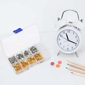 1460 Pcs Earring Posts and Backs, Gold Earring Jewelry Making Supplies Hypoallergenic Earring Studs for Jewelry Making with Butterfly Earring Backs and Rubber Bullet Earring Backs(4mm,6mm,8mm)