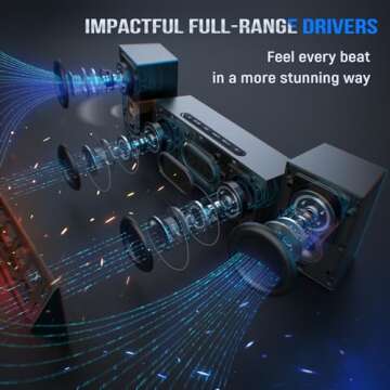 FIFINE Computer Speakers System with Subwoofer, Gaming Speaker for PC with RGB, Volume Control, Moni...