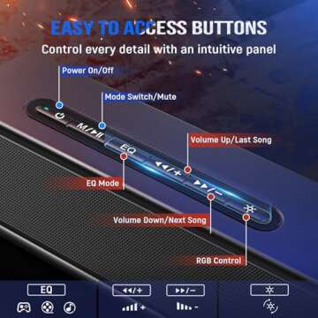 FIFINE Computer Speakers System with Subwoofer, Gaming Speaker for PC with RGB, Volume Control, Monitoring, 3.5mm Aux Input, AC Powered Speakers for Desktop Mobile TV-AmpliGame A22