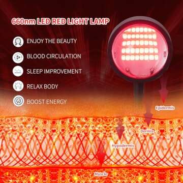 WTINTELL Red Light Therapy for Face - 660nm LED Pain Relief & Skin Care