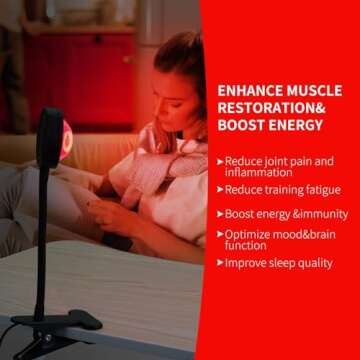 WTINTELL 660nm Red Light Therapy for Skin Health and Pain Relief
