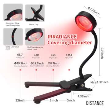 WTINTELL 660nm Red Light Therapy for Skin Health and Pain Relief