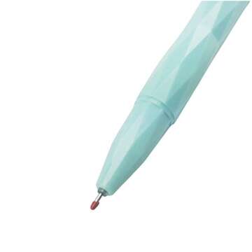 Seedrulia Retractable Gel Pens, Black Ink, Cute Pens, Pastel Pens Barrel, Premium Fine Writing Pens, Fine Point, 0.5mm, Metallic Clip, Soft Comfort Grip, 6 Counts, Nice Pack