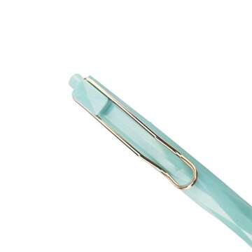 Seedrulia Retractable Gel Pens, Black Ink, Cute Pens, Pastel Pens Barrel, Premium Fine Writing Pens, Fine Point, 0.5mm, Metallic Clip, Soft Comfort Grip, 6 Counts, Nice Pack