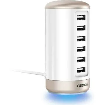 6 Ports USB Charging Station with Smart Tech