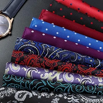 Jeatonge 20 Pack Men's Pocket Squares - Assorted Colors