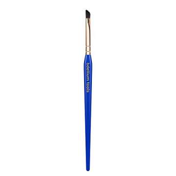 Bdellium Tools Professional Makeup Brush - Golden Triangle 763 Angled Brow - With All Vegan and Soft Synthetic Fibers, For Defining Eyebrows (Blue, 1pc)