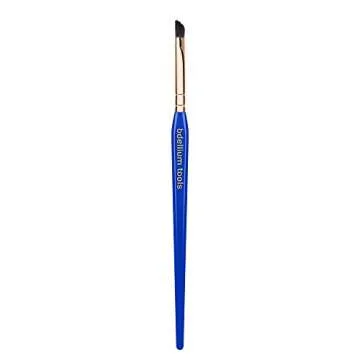 Bdellium Tools Professional Makeup Brush - Golden Triangle 763 Angled Brow - With All Vegan and Soft Synthetic Fibers, For Defining Eyebrows (Blue, 1pc)