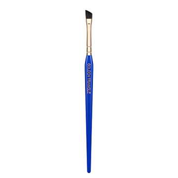 Bdellium Tools Professional Makeup Brush - Golden Triangle 763 Angled Brow - With All Vegan and Soft Synthetic Fibers, For Defining Eyebrows (Blue, 1pc)