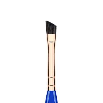 Bdellium Tools Professional Makeup Brush - Golden Triangle 763 Angled Brow - With All Vegan and Soft Synthetic Fibers, For Defining Eyebrows (Blue, 1pc)