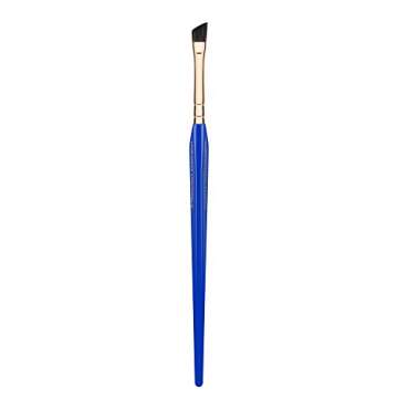 Bdellium Tools Professional Makeup Brush - Golden Triangle 763 Angled Brow - With All Vegan and Soft Synthetic Fibers, For Defining Eyebrows (Blue, 1pc)