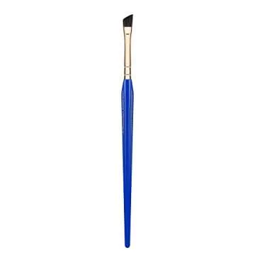 Bdellium Tools Professional Makeup Brush - Golden Triangle 763 Angled Brow - With All Vegan and Soft Synthetic Fibers, For Defining Eyebrows (Blue, 1pc)