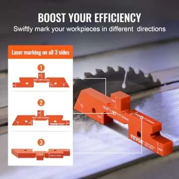 VEVOR Router Table Setup Bars, 14 pcs, Precision Aluminum Setup Blocks Height Gauge Set, with Laser Engraved Size Markings Storage Case, Measuring Depth Height Angle, for Router Table Saw Accessories