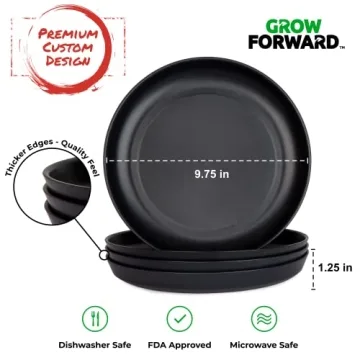 Grow Forward Wheat Straw Dinnerware Set – Eco-Friendly and Durable