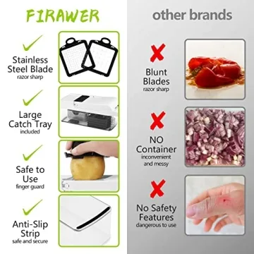 Professional Vegetable Chopper with 9 Blades & Container